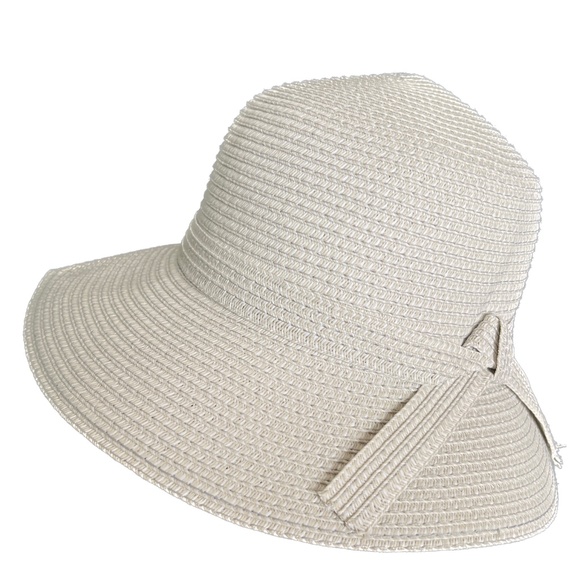 Parkhurst Sun Hat Wide 3" Brim Adjustable Drawstring Inside Off White Paper - Picture 1 of 10